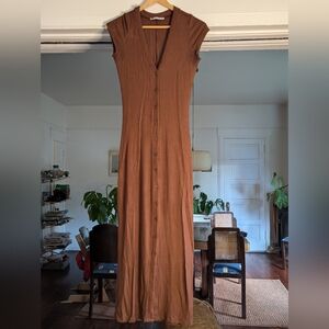 Reformation Brown Midi Dress XS